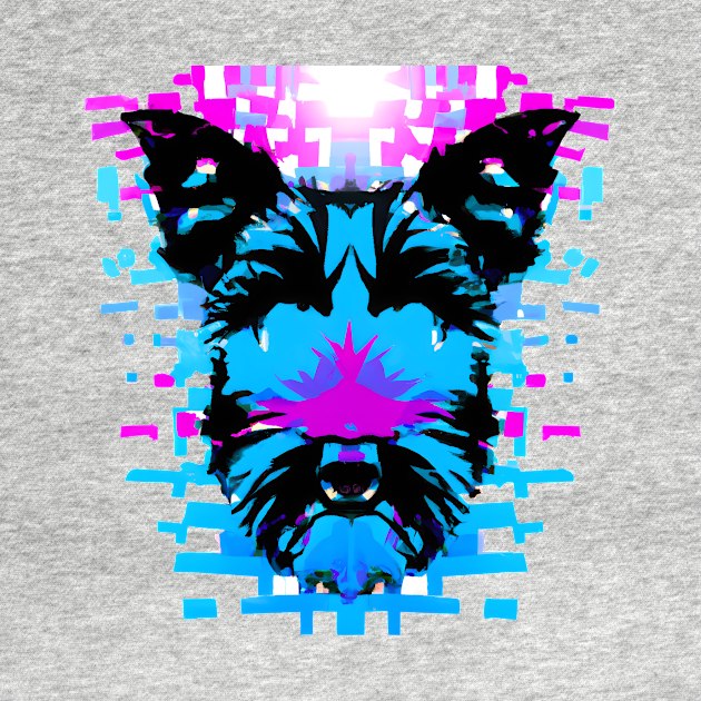 Terrier Dog Futuristic Art by Furrban